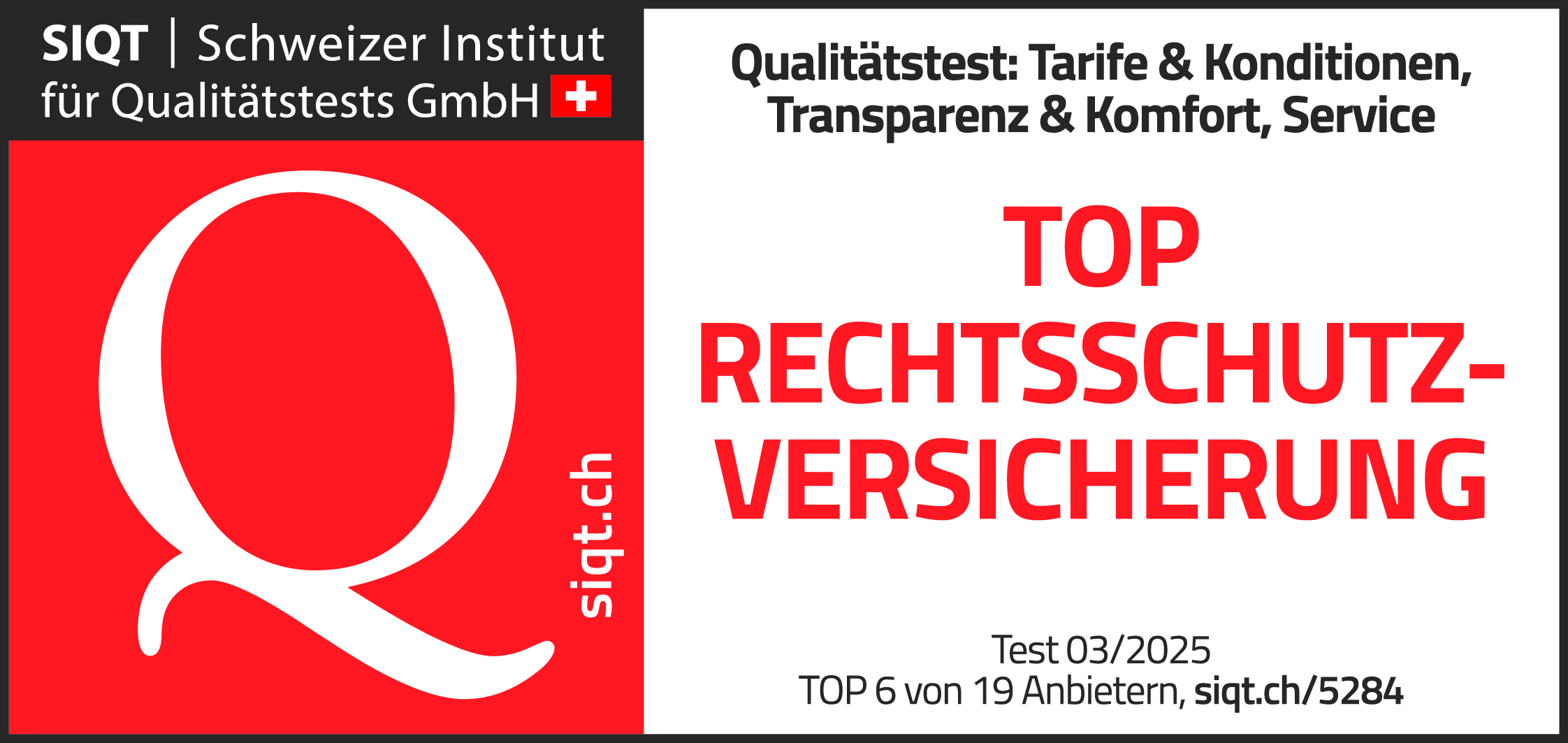 KPI DE SIQT Siegel Top Rechtsschutz